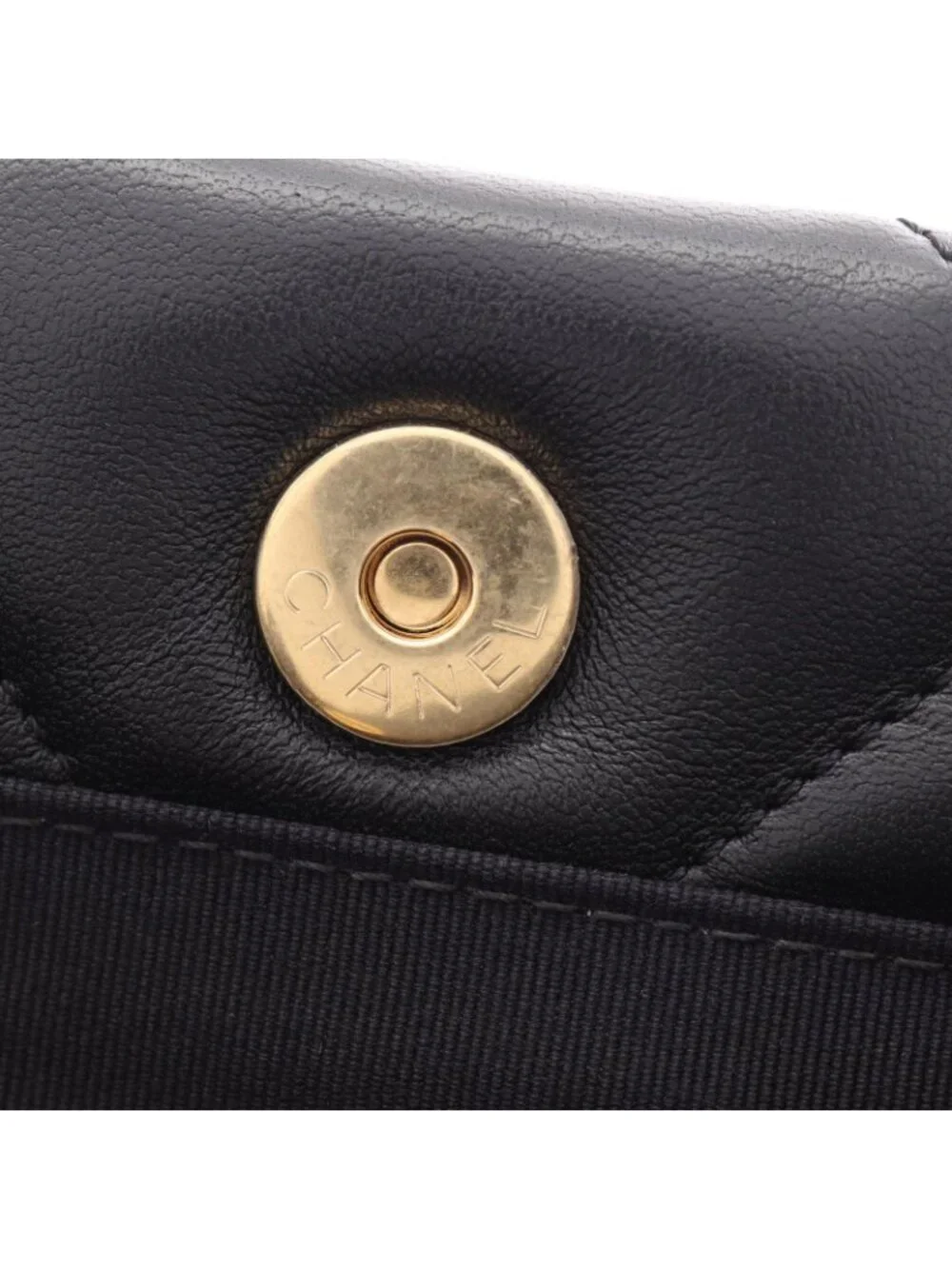 Chanel Tote Quilted Small Shopping Black Lambskin